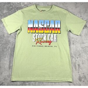 NASCAR Stock Car Racing Daytona Beach Graphic T-Shirt Green Small BB50064820 NWT